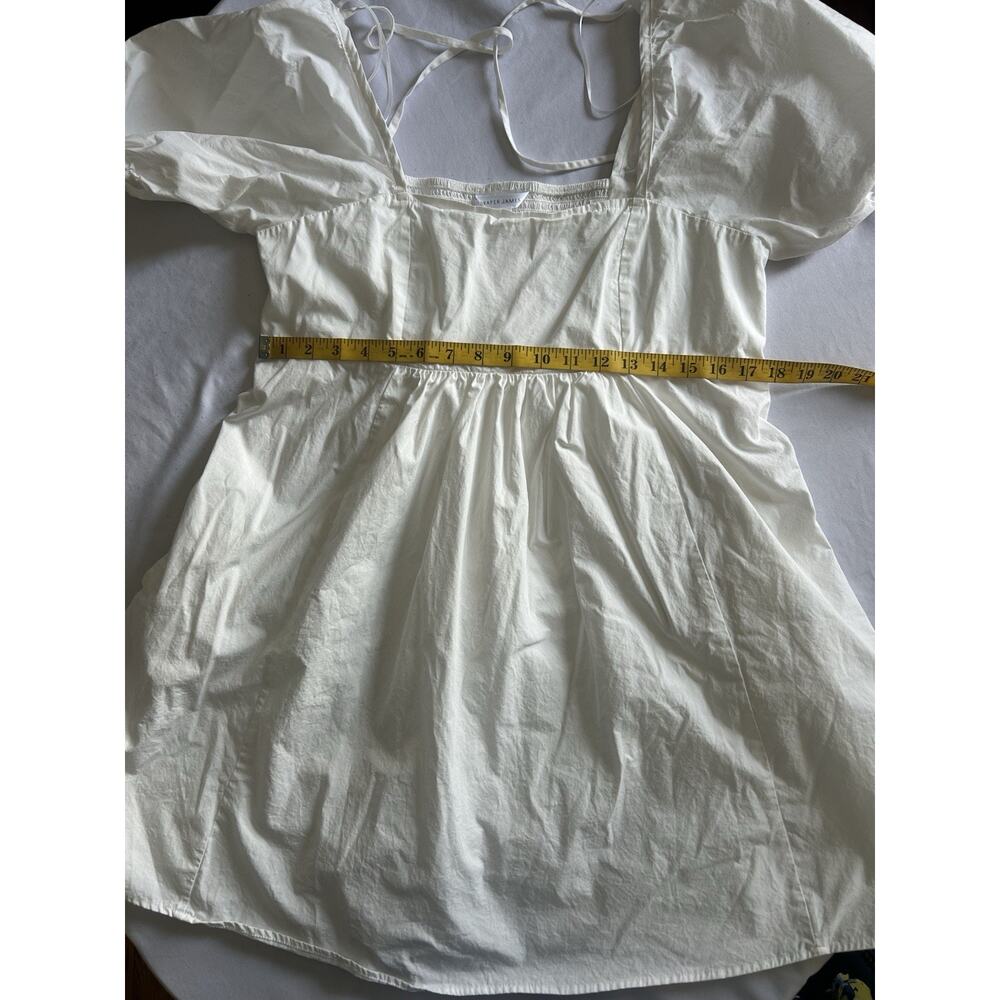 Draper James Baby Doll Mini Dress Womens Size Large White Coquette Beachy - Picture 7 of 8